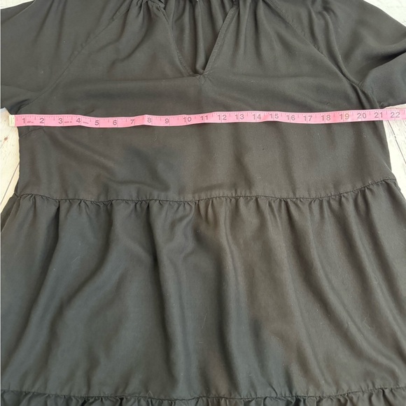 Ruffled neck Tiered Mini Dress - Picture 3 of 5